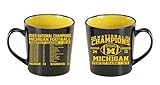 RFSJ Michigan Wolverines 2023 NCAA National Championship Collector's 21 oz mug with Perfect Season Schedule and Official Championshhip Logo. (gold)