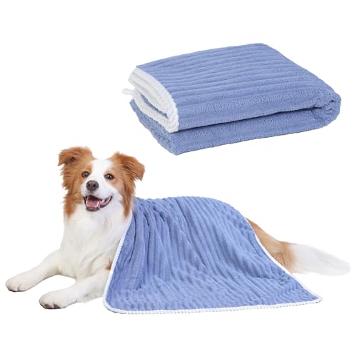 Nenolix Microfiber Dog Towels for Drying Dogs Large, 40 X 23.6 Inch Ultra Soft & Absorbent, Quick-Dry, Dog Bath Supplies for Large and Medium Dogs (Blue, 40"X 23.6"-1pack)