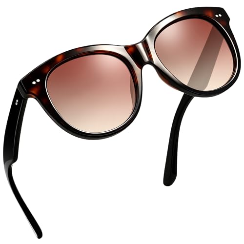 Image of Joopin Oversized Cat Eye Sunglasses Polarized UV Protection Retro Round Sun Glasses Shades for Women Driving Beach Vacation