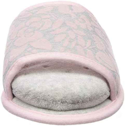 Dearfoams Women's Flocked Cloud Step Slide Slipper, CHALK PINK, X-Large Standard US Width US | Image 1