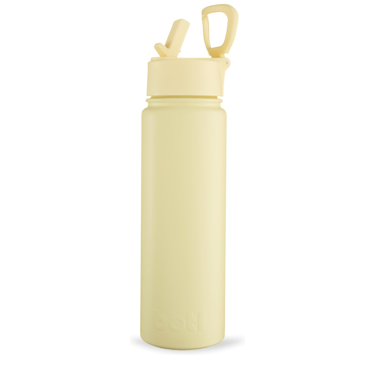 BOTL – Epic Stainless Steel Water Bottle, Leakproof Straw Lid, Insulated Bottle for Hot & Cold Drinks, 21oz 700ml sports cap with internal straw - Banana Yellow
