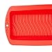 4 Piece Red Silicone Bakeware Set with Square Brownie Pan, Bread Loaf, Round Cake and Pie Pans (Nonstick)