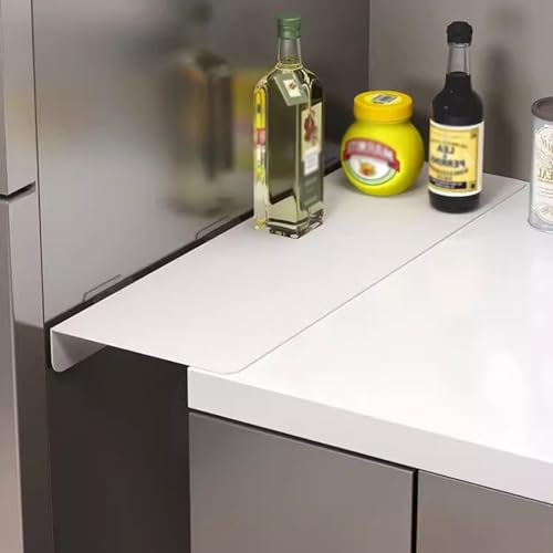 HCZKIUJY Tapa para Huecos de encimera en Cocina, baño, alféizar y lavadero. Extensor de Mesa de Metal y Hierro, Ancho de 4, 6 y 8 Pulgadas, sin Necesidad de taladrar (White-20x20x6cm)