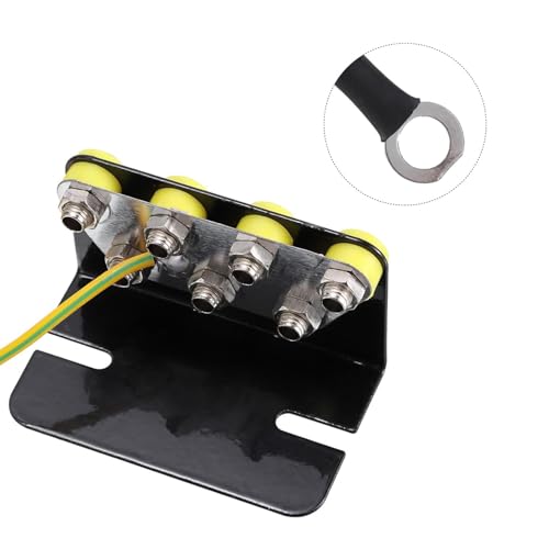 Image of 7-Port ESD Wrist Strap Grounding Kit with 5.9 ft Terminal Cable and Anti-Static Socket Connector, L-Shaped Aluminum Hub with 1 MΩ Resistors, Static Protection for Electronics Workbench(7-Port(2Pack))