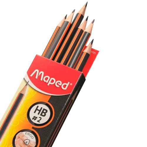 Image of Maped Wooden Traingular Shape Wooden Pencil X10pc with Eraser| Set of 10box| Pack of 100pc with 10 Non-toxic Eraser| Ideal for Writing, Drawing & Sketching| Return Birthday Gift for children