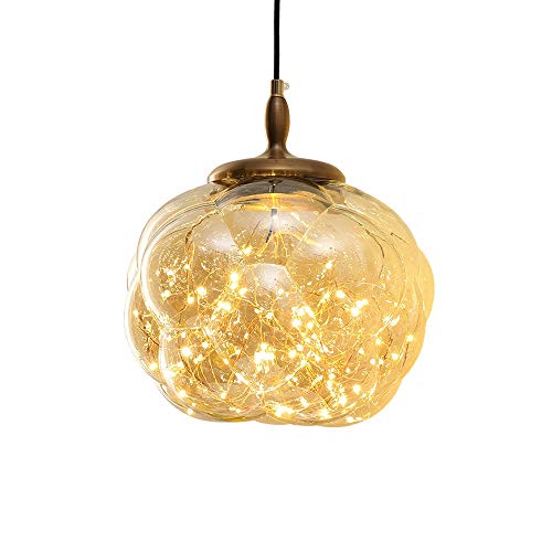 Lampe suspendues LED en verre soufflé pour un luminaire de plafond élégant