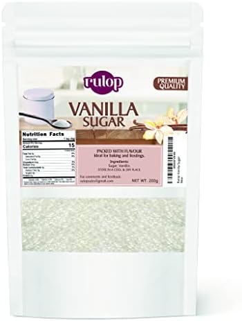 Rulop Premium Vanilla Sugar 200g, for Baking, Home Cooking, Coffee, Cocktails, Cakes & Dessert Making