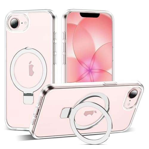SKYLMW Compatible with iPhone 16e/17e Case with Stand,Clear