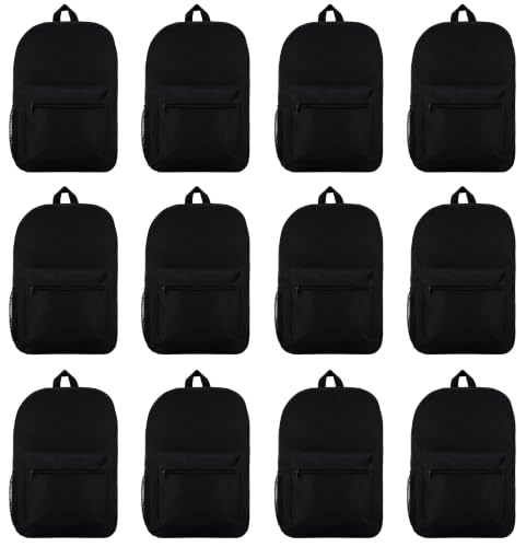 Image of Yacht & Smith 12 Pack Backpack, Bulk 17 inch Lightweight Outdoor Travel Gym Corporate Events Bag
