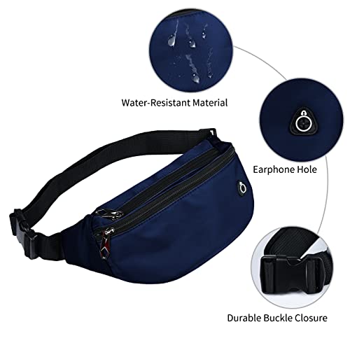 Image of Fanny Packs for Men and Women, Water-Repellent Sports Waist Pack Bag for Travel Hiking Running Hands-free