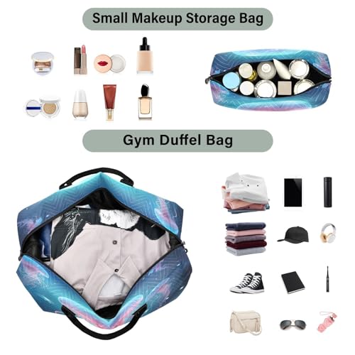 Kigai Sea Jellyfish Duffle Bag Versatile Travel Duffel for Men and Women, Carry On for Weekend or Overnight Stay4