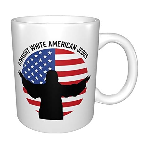 Straight White American Jesus Mugs coffee mug Funny Coffee Mug ceramics 11 Ounces Cover