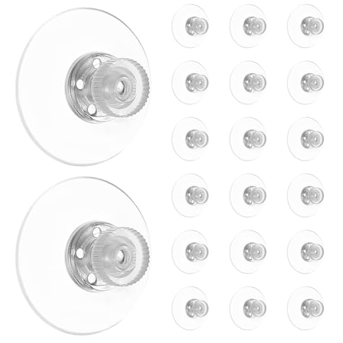 20 PcsSuction Cups Window Suckers for Glass Plastic Clear Suction Cups with Screw Nuts Glass Suckers for Windows Window Suction Pads with knurled Nut for Glasses Mirror Wall Doors