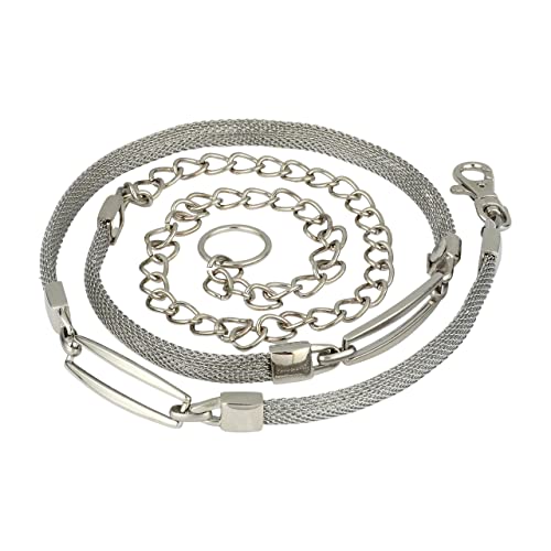 Vera Fashion Belt For Women - Gunmetal Statement Belt, 0.51" - Stylish And Adjustable Metal Link Chain Belts For Jeans, Pants, Dresses & Wallets - Versatile & Practical Belts For Women #TOP2