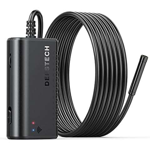 DEPSTECH Wireless Endoscope, IP67 Waterproof WiFi Borescope Inspection 2.0 Megapixels HD Snake Camera for Android and iOS Smartphone, iPhone, iPad, Samsung -Black(11.5FT) Cover