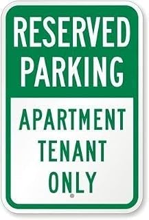 Warning Sign Reserved Parking, Apartment Tenant Only Sign BusineSign 6X8 Inches Aluminum Metal Tin Sign