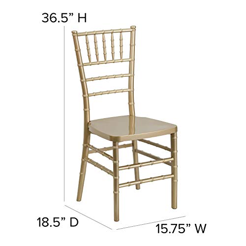 Flash Furniture Hercules Premium Series Chiavari Chair for Formal Events and Banquets, Commercial/Residential All-Occasion Event Chair, Gold - Image 4
