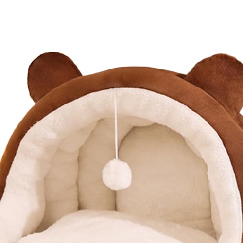 WeiLaiKeQi Cama para gatos semi-fechada, ninho para gatos, resistente a arranhões, almofada interna