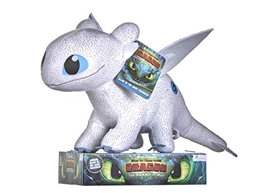 Posh Paws How to Train Your Dragons 3 Light Fury Soft Toy Dark Features 32cm