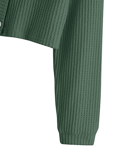 Image of SweatyRocks Women's Long Sleeve Button Front V Neck Soft Cardigan Sweaters