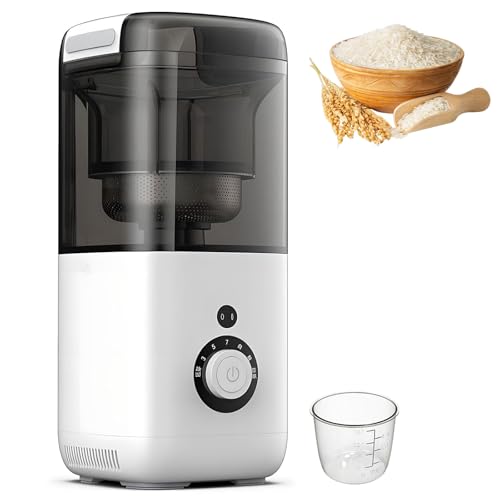 Electric Rice Bran Separator 480ml, 300W Wheat Grain Peeler with 7 Adjustable Milling Settings & Smart Timer for Quick Rice Production