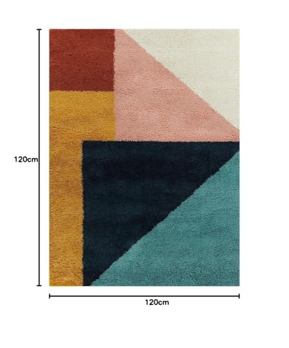 Image of Carpet for Living Room Bedroom Super Soft Anti Skid Hand Made Carpet Size 4X4 Feet Square