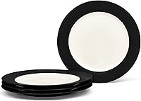 Vista 9 de Noritake Colorwave - Juego de 4 platos llanos de grafito Coupe, 10-1/2 pulgadas