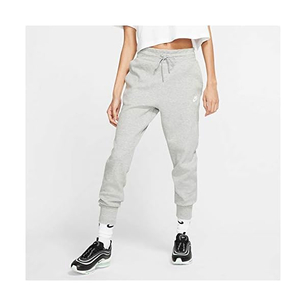 Nike Women's Sportswear Tech Fleece Pants Dark Grey Heather/Matte Silver BV3472-063 (Size: L)