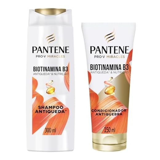 Kit Pantene PRO-V Miracles Antiqueda & Nutrição Biotinamina B3 Shampoo 300ml e Condicionador 150ml