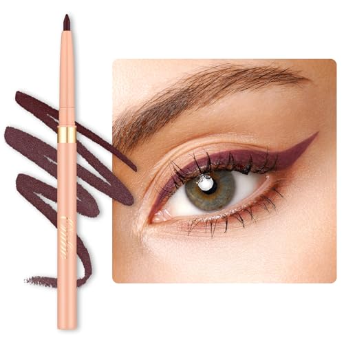 OULAC Matte Brownish Purple Eye Liner & Lip Liner 2 in 1, Waterproof, Smudge-proof Retractable Eyeliner Pencils Lasts 24H+