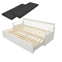 Amazon｜STPZHXC ソファベッド ディベッド 伸長式ベッド 木製 引き出し