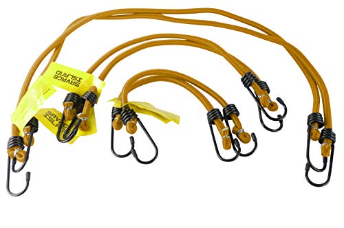 Savage Island Spanrubbers, extra sterk, olijfgroen, met haken aan beide uiteinden, elastisch, tuin, auto, kluis, bagage, outdoor, camping, 2 x 30 cm, 2 x 45 cm + 2 x 75 cm