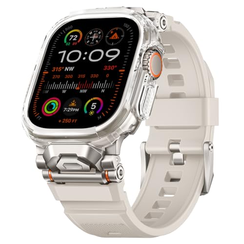 Bracelet Apple Watch Ultra 2 silicone et acier inoxydable robuste