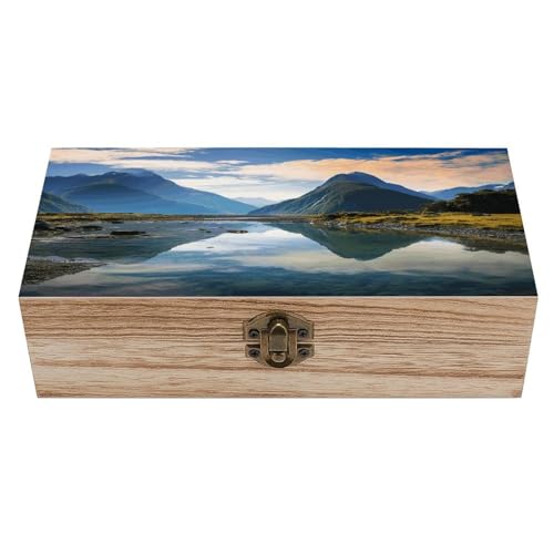 Boîte de rangement en bois avec couvercle, le cadeau idéal pour bijoux et photos