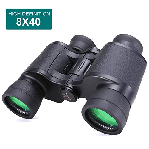 Prismáticos para Adultos, 8x40 HD Prismáticos Compactos con Correa para el Cuello Estuche para observación de Aves, excursiones, conciertos, visitas turísticas, observación de Estrellas