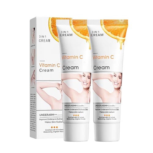 Crema Blanqueadora Corporal Unisex - Hidratante, Iluminadora, y Aclaradora de Manchas en la Piel, Ideal para Axilas, Cuello, Codos y Zonas Oscuras-50g (2PCS)