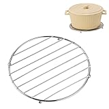Hontaog Sottopentola Elegante e Funzionale in Acciaio Inox da 18cm, Sottopentola Per Pento...