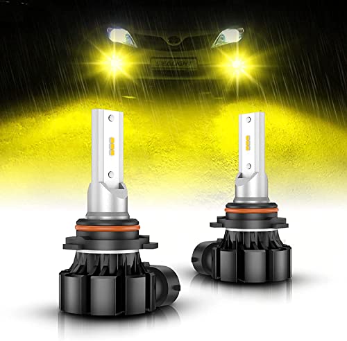 SEALIGHT H10 LED Fog Light Bulbs, 3000K Yellow 4000 Lumens 11W High Power,9140 9145 9040 9045 LED Fog Light DRL Bulbs Replacement For Cars,Trucks(Pack of 2)