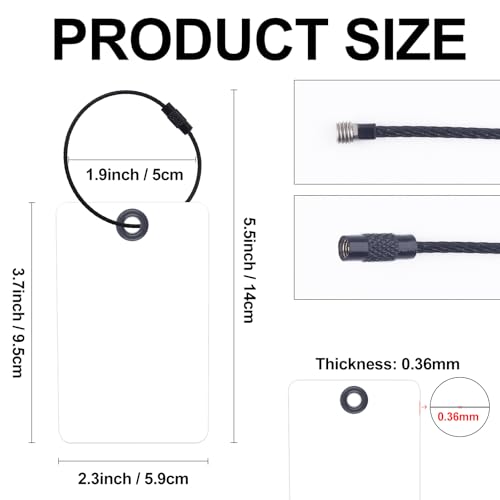 20pcs Sublimation Luggage tag Blanks,PET Luggage Tags with 20 Pack Wire Rings Blank ID Card Holder for Travel Suitcase Bags Label Tag,Double Sides Sublimation Keychain Blanks Product Bagge2