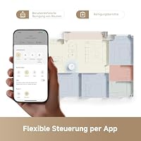 dreame D20 Saugroboter, 13.000 Pa Saugkraft, DuoBrush für Tierhaare, LDS-Navigation, 2-in-1: Staubsaugen und Wischen, Hartböden und Teppiche, 5.200-mAh-Akku, App- und Sprachsteuerung – Ansicht 8