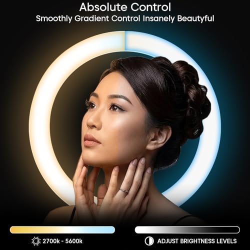 Image of Sounce 18 Inch LED Ring Light with Remote Control & 250cm Stand | AC Powered & USB Support | Smartphone Grip | Adjustable Brightness & Colour Modes | for Photo Shoot, Video Shoot, Makeup & Vlogging