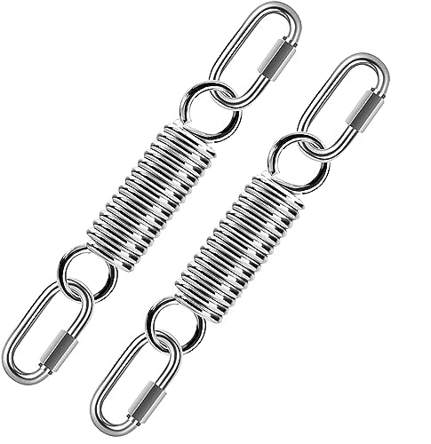 2 Stück Hängesessel Schwingfeder Stahlfeder Feder mit 4 Karabinerhaken,...