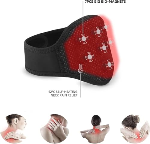 FGTOPBY Nackenbandage,Nackenwärmer,Wärmeschutz Halsbandage,Nacken Bandage Wärmeschutz,Nackenstütze,Halsband,Selbstheizend,Selbstwärmende Nackenbandage