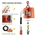 1100 lbs Electric Hoist Winch with Manual/Wired/Wireless Remote Control, 1500W Portable Pure Copp Electric Winch Crane 25 ft Lifting Height 16 ft/min Overload Protection for Towing Lifting