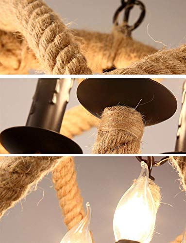 Lustres exquis et luminaires de chanvre industriels pour plafond de grand hôtel et loft