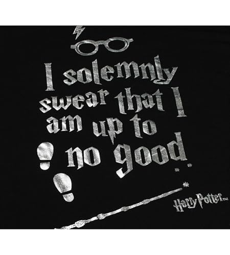 Harry Potter Big Girls Marauders Map Racerback Pajama Short Set, Black, 14/162