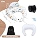 KAKIBLIN Nursing Pillow, Inflatable Breastfeeding Pillows, Hands-Free Feeding Pillow for Back Pain Relief with Waist Strap, Travel Nursing Pillow, Breastfeeding Bottle Support for Baby Girl Boy