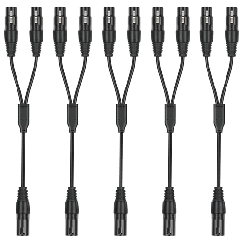 Câble XLR mâle vers 2 femelles double audio stéréo L&R long 4,8m