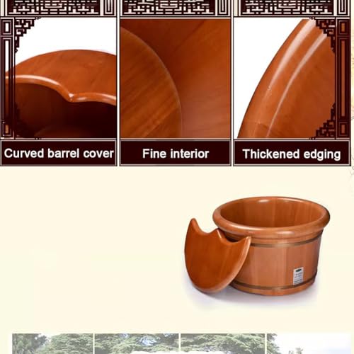 Bañera para pies de roble natural grueso TT-YEL 20x36cm miniatura 2