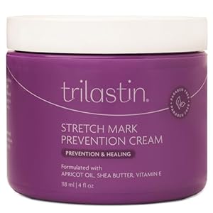 TriLASTIN Maternity Stretch Mark Prevention Cream – Paraben-Free, Hypoallergic, and Safe for Pregnancy – 4 oz
